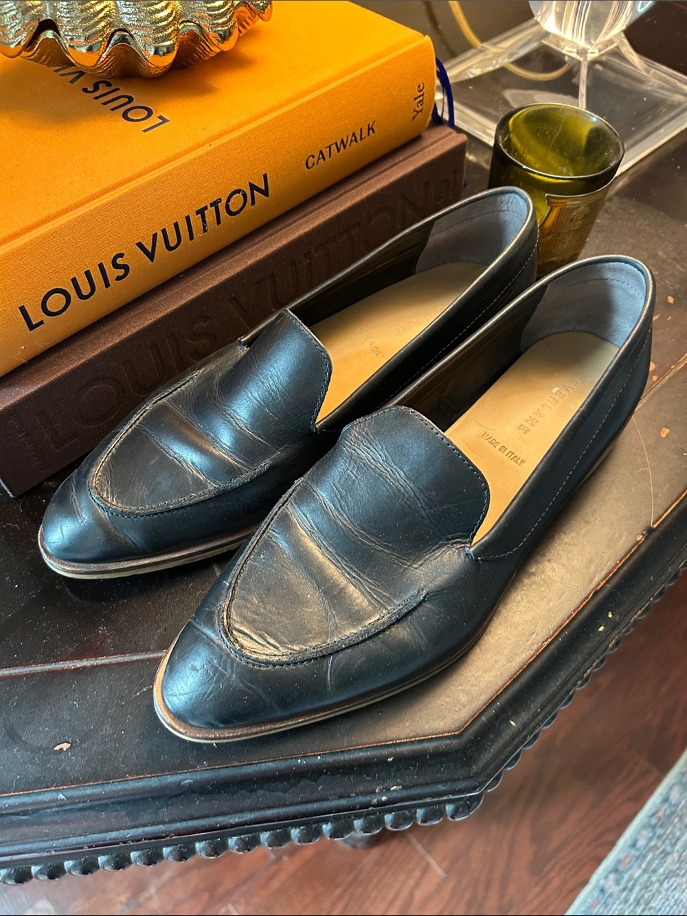 Everlane Black Leather Slip-On Loafers Size 8.5